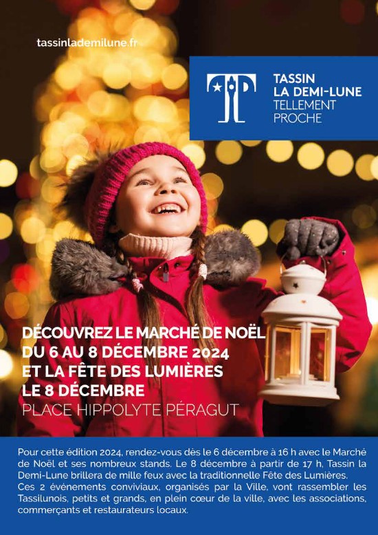 Affiche Marché de Noël Tassin la Demi Lune 2024